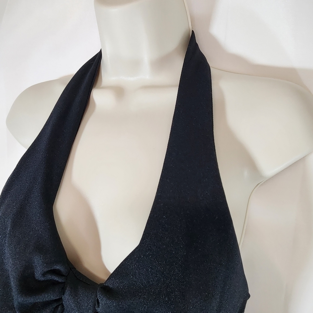 VINTAGE 1970's Bell Bottom Jumpsuit High Waited Hater Top Aldens Fashion Size 12 - Picture 4 of 9